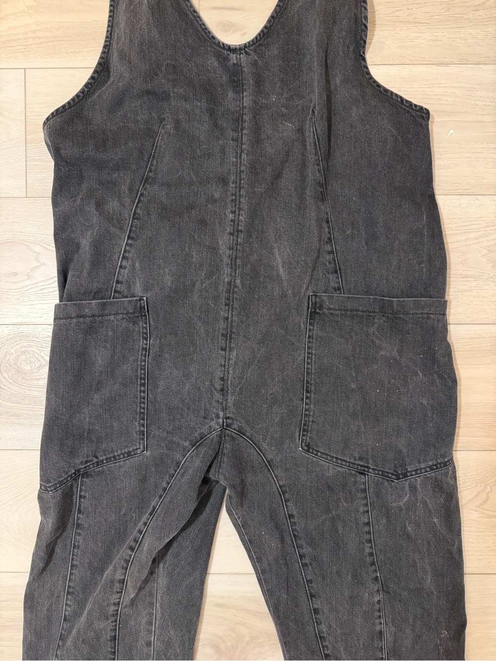 Free People Women’s High Roller Jumpsuit Jeans - Mineral Black Denim - Picture 9 of 16